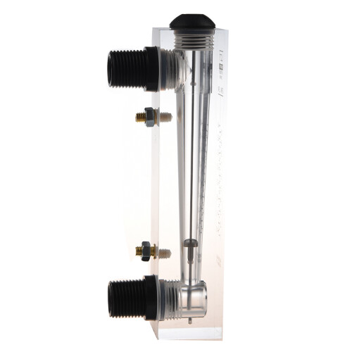 5X Black Adjustable Knob 0.1-1 GPM Panel Type Water Flow Meter LZM-15 1