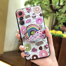 Handyhülle kompatibel mit Samsung Galaxy A35 5G Global – Schmutzabweisend, wasserdicht, Cartoon-Design, drehbarer Ständer, Silikonschutz