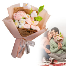 Gehaakt rozenboeket, gebreid voor haar, eeuwigdurend bloemstuk, huis- en bruiloftsdecoratie, leraar, voor mama, liefde