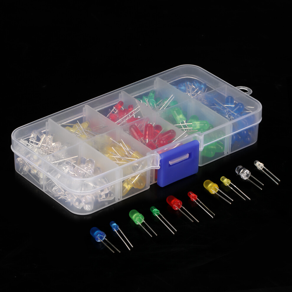 350Pcs Assorted Led Diodes Kit 3Mm & 5Mm Color Light Emitting Diodes 8111392826528