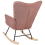 Beliani Rocking Chair OULU Fabric Pink 5