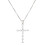 (White K) Collier Croix Strass Zircon, Cadeau Noël 2