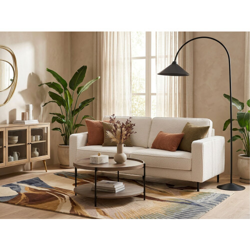 Beliani Sofa 3 Seater SAVALEN Boucle White 1