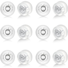 Silicone & Sterling Silver Locking Earring Backs for Studs, Hypoallergenic, Compatible with Most Stud Earrings