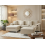 Beliani Corner Sofa OSLO with Ottoman Fabric Beige Right Hand 2