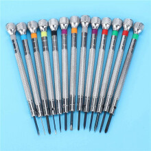 0.6mm-2.0mm 130Pcs New Watchmakers Screwdrivers Set Watch Glasses Flat Blade Assort Slotted Flat Screwdrivers Set