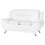 Beliani Sofa 2 Seater LEIRA Faux Leather White 4