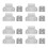 4Sets Siliconen Babyhekken Verlengset Wit Met Doucemontage 6