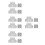 4Sets Siliconen Babyhekken Verlengset Wit Met Doucemontage 7