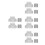 4Sets Siliconen Babyhekken Verlengset Wit Met Doucemontage 8