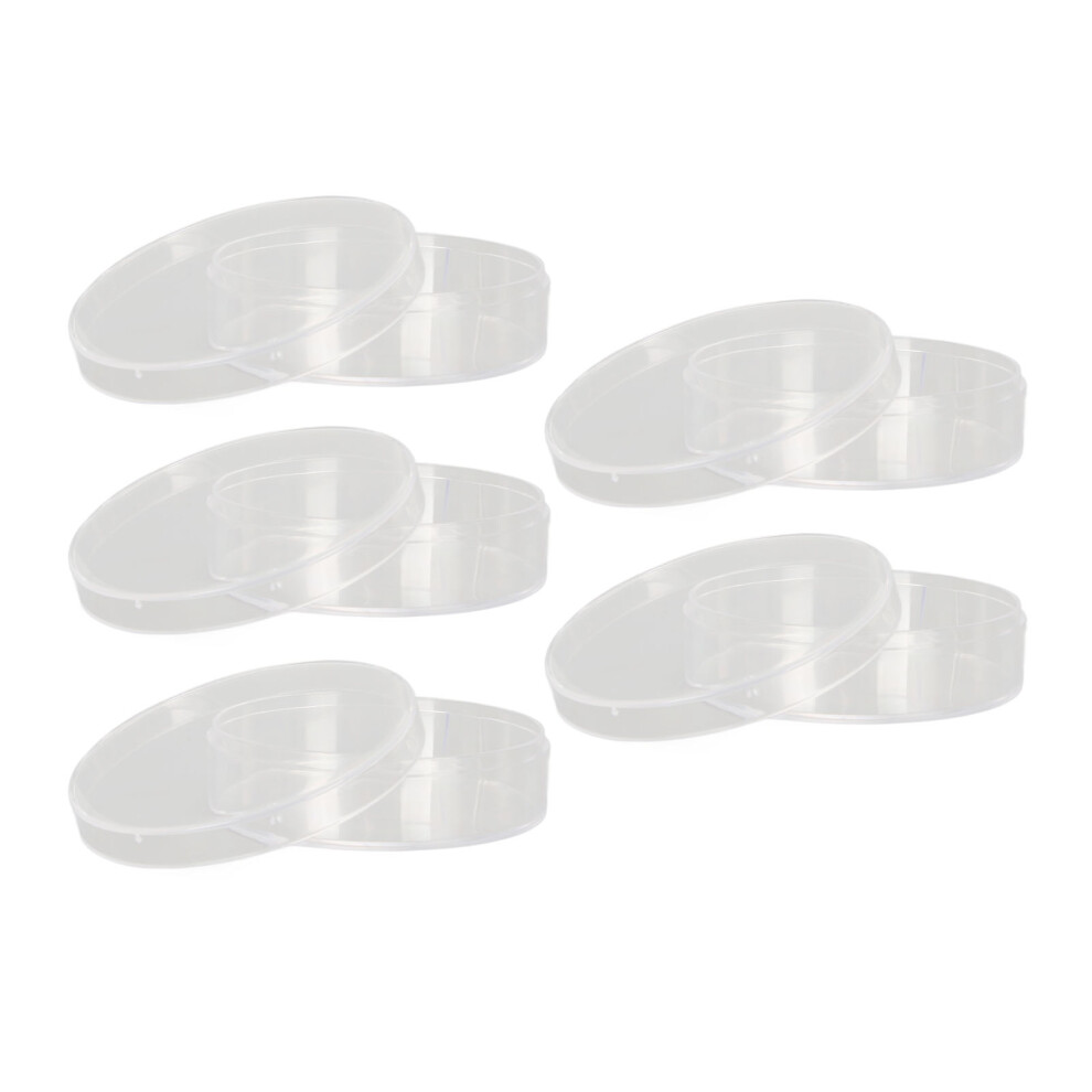 5pcs Transparent Plastic Powder Puff Storage Box 62x21mm