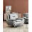 Beliani Armchair LEIRA Faux Leather Grey 2