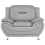 Beliani Armchair LEIRA Faux Leather Grey 4