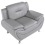 Beliani Armchair LEIRA Faux Leather Grey 6