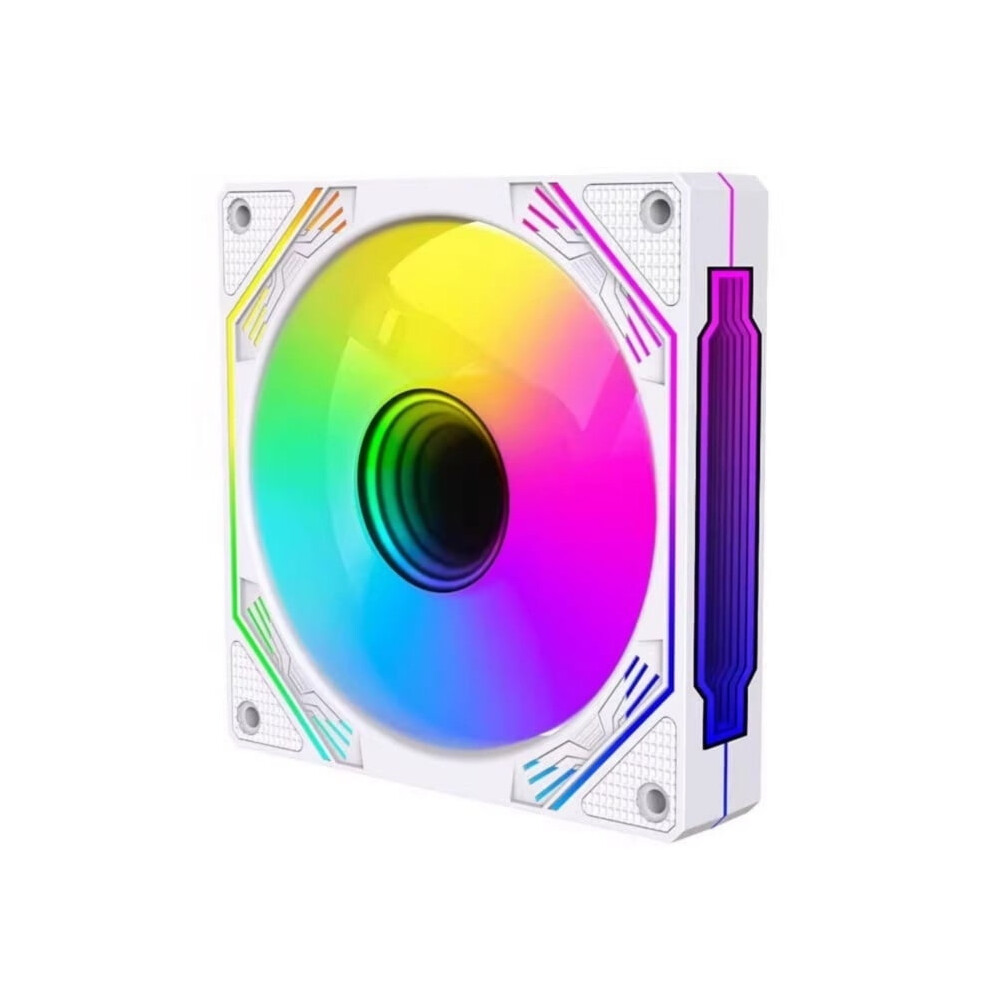 120Mm Infinitys Mirror Argb Pc Fan, Efficient Cooling Pwm Control 600 1500Rpm For Gaming Rigs And Cpus 9482726266662