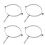 4Pcs Silver Stainless Steel Pipe Bracket Clamp for Chimney Ventilation 11