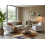 Beliani Living Room Set 4 Seater SAVALEN Fabric Light Grey 2