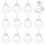 12pcs Clear Rainbow Plastic Christmas Baubles 6cm & 8cm 1