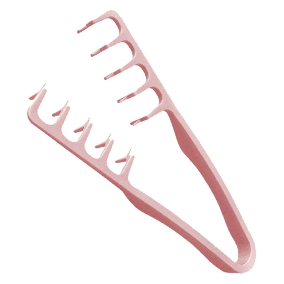 Unisex Pink Wide & Fine-Tooth Travel Hair Comb, Foldable, Abs With Textured Grip (Pink) Â Compatible With All Hair Types
