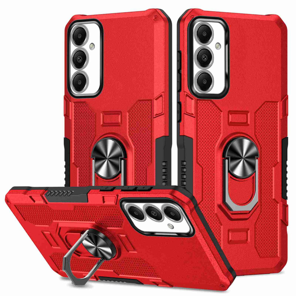 Shockproof Magnetic Ring Kickstand Phone Case For Samsung Galaxy A15 5G Â Military-Grade, Red 9482726266525