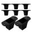 Black Plastic Speaker Feet Pads – 8-Piece Set 1