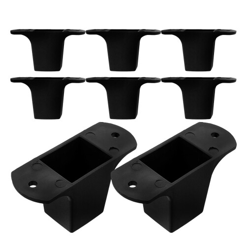 Black Plastic Speaker Feet Pads – 8-Piece Set