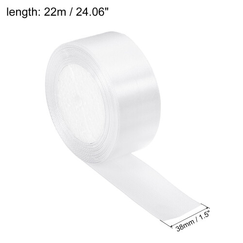 25Yards1.5" Ρολά σατέν κορδέλας – Κορδέλα από ύφασμα με μεταξωτή αίσθηση για 2