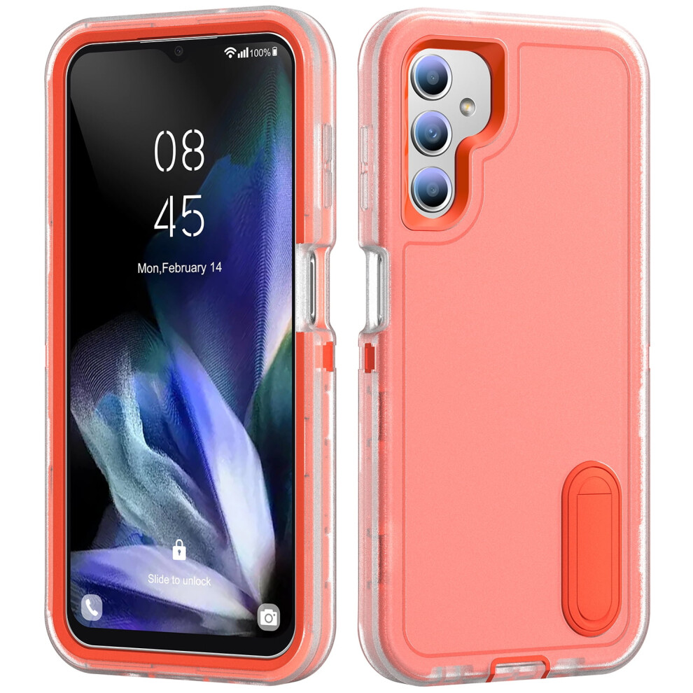 Tech Circle Case For Samsung Galaxy A54 5G: Anti-Drop, Shockproof, Rugged Military Bumper With Kickstand – Orange 9482726270119