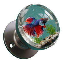 Nature Inspire Clear Round Door Knob Florals Embellishment Home Decoration