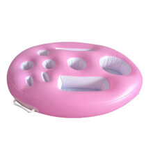 Inflatable Floating Drink Holder Tray for 4 Cans/Bottles/Cups – Pool, Beach & Hot Tub Party Decor, Compatible with Standard Cups