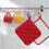 Square Potholder,Red Cotton Kitchen Baking Pot Holder,6Count 5