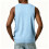 Men's Solid Blue Athletic Tank Top Loose Fit L 3