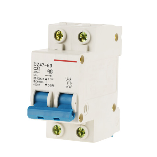Μικροαυτόματος διακόπτης 2P DZ47-63AC400V32A Διπολικός διακόπτης ασφαλείας, προστασία
