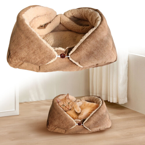 Winter Indoor Solid Color Pet Bed for Small Dogs and Cats 1