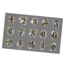 30 Stück PET Goldthemen-Aufkleber für Scrapbooks DIY Basteldekoration