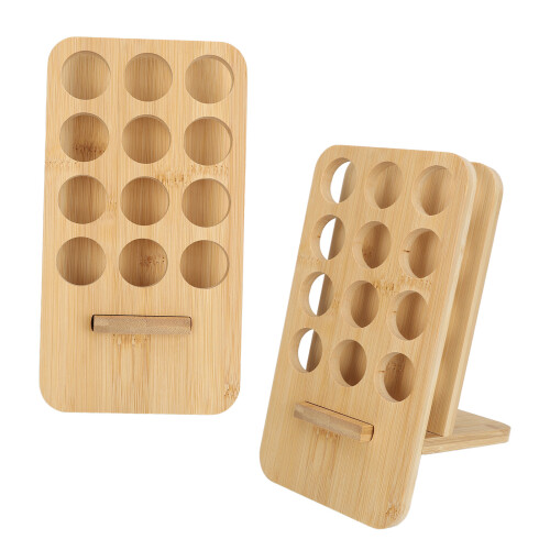 Natural Wood Essential Oil Stand 12x10ml Tabletop