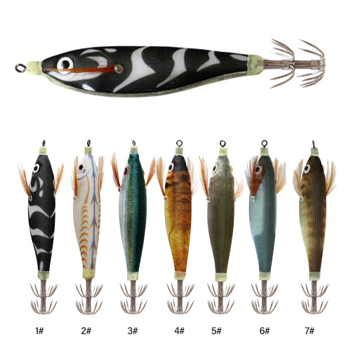 FEAMOS Luminously Squid Jigs Δολώματα ψαρέματος με γάντζο Δολώματα για σουπιές Καλαμαριέρες 2