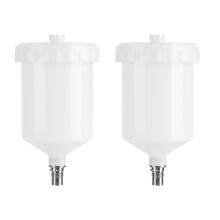 2X 600Ml Plastic Hvlp Paint Cup Pot For Sprayer Cup Connector Jet Paint Sprayer