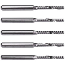 5X 2mm x 15mm Carbide Single Flute Spiral End Mill CNC Router Bit