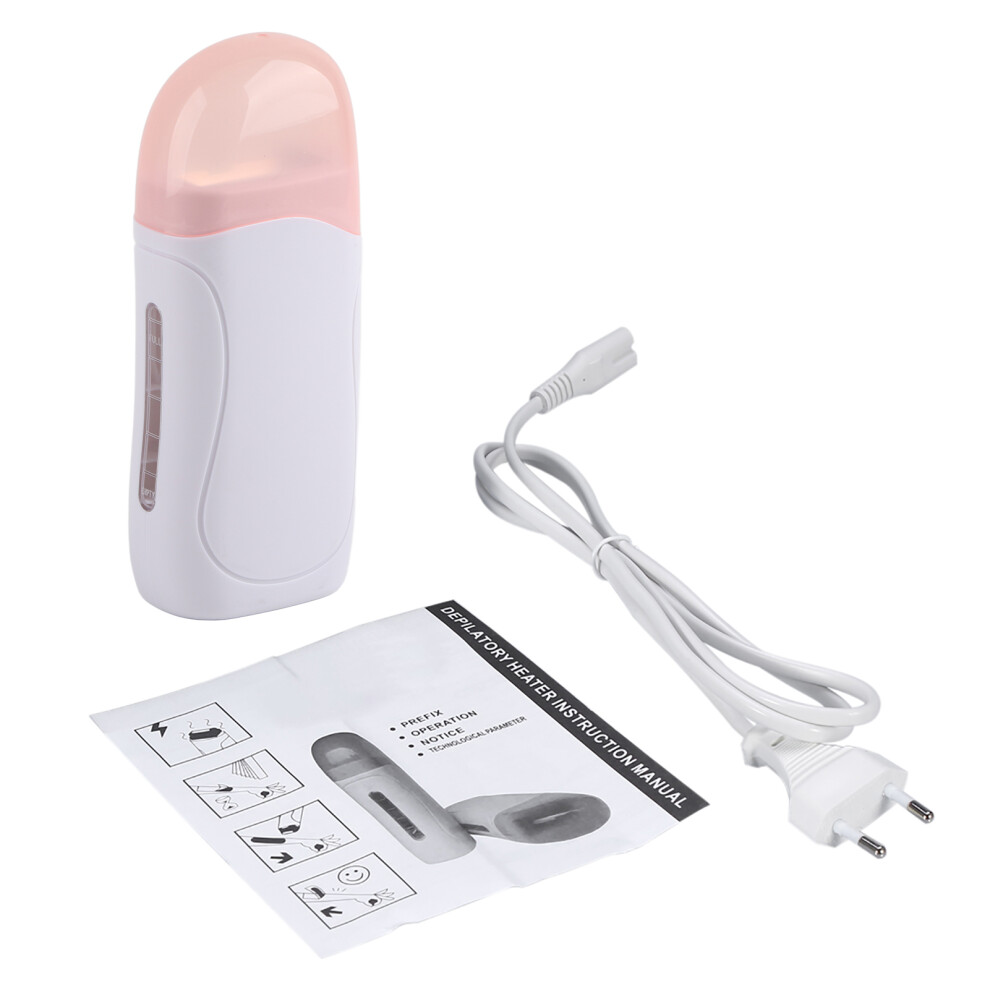 Complete Waxing Kit With Electric Heater Base, Salon-Quality Painless Depilation, Integrated Transparent Indicator For Melting Degree, EU Standard