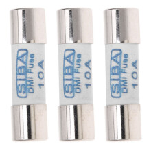3X Multimeter 10 x 38mm 1000V 10A Cylinder Ceramic Fuse White