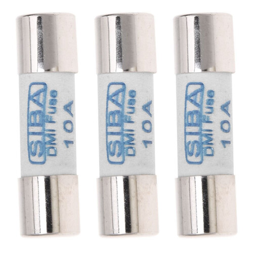 3X Multimeter 10 x 38mm 1000V 10A Cylinder Ceramic Fuse White