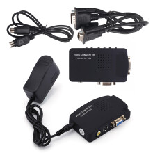 Convertisseur VGA compatible PAL/NTSC pour entrée S-Vidéo, adaptateur de signal BNC vers VGA, image stable et de haute qualité, installation