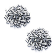 400 Stücke 1/16 Zoll Kabel Ferrule Set Crimp Schleifen HüLse Aus Aluminium Legierung für Draht Seile