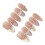 (M) Glossy Pink Cat Eye False Nails, Durable for Work & Party 2