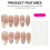 (M) Glossy Pink Cat Eye False Nails, Durable for Work & Party 3