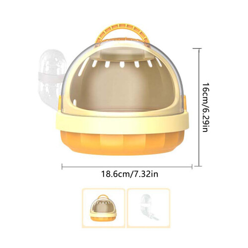 (Cheese yellow [basic]) Hamster Cage with Water Bottle & Ventilation 1