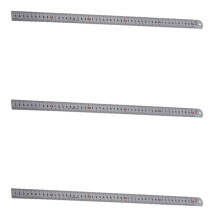 3X Doppia Scala Laterale in Acciaio Inox Righello Strumento di Misurazione 50cm