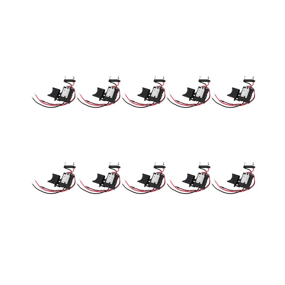 10X 7.2 V - 24 V Lithium Battery Cordless Drill Speed Control Trigger With Small Light 4712333468506