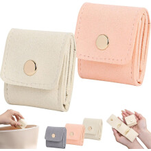 Pochette à bijoux en velours avec fermeture à pression (1 pièce)